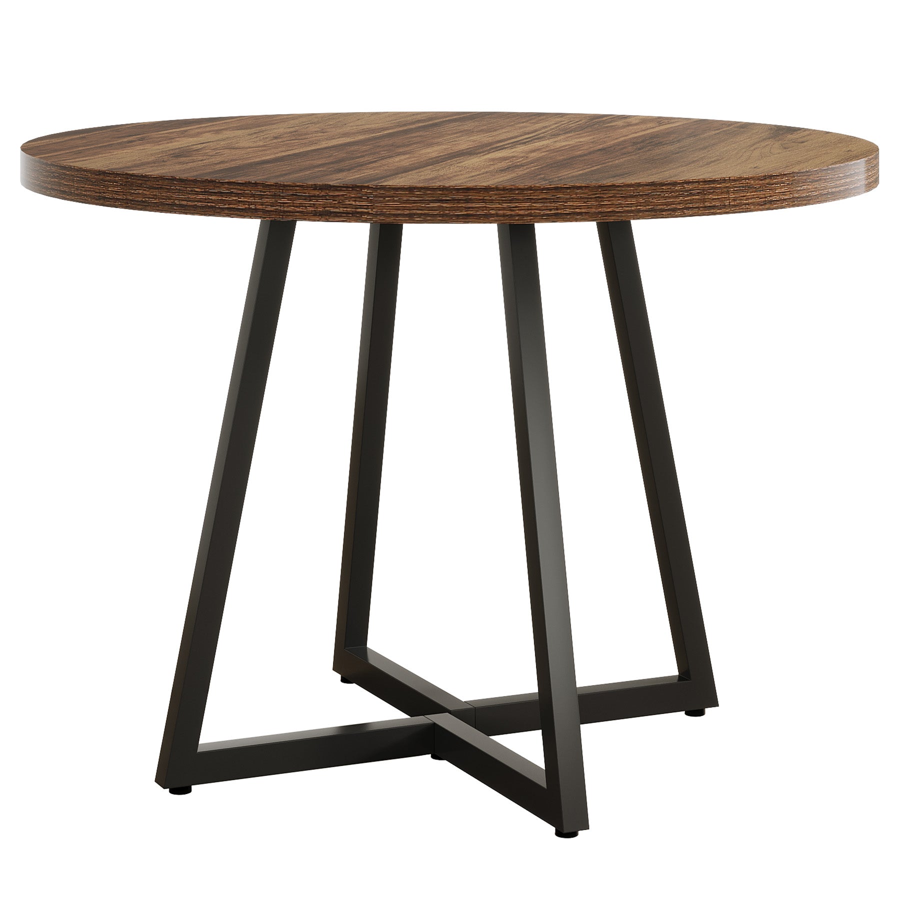 Tribesigns Table à Manger pour 4 Personnes, Table avec Pied métallique Table de Salle à Manger en Bois