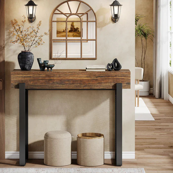 Tribesigns Console de 41 pouces, Petite table d'entrée de canapé avec rangement
