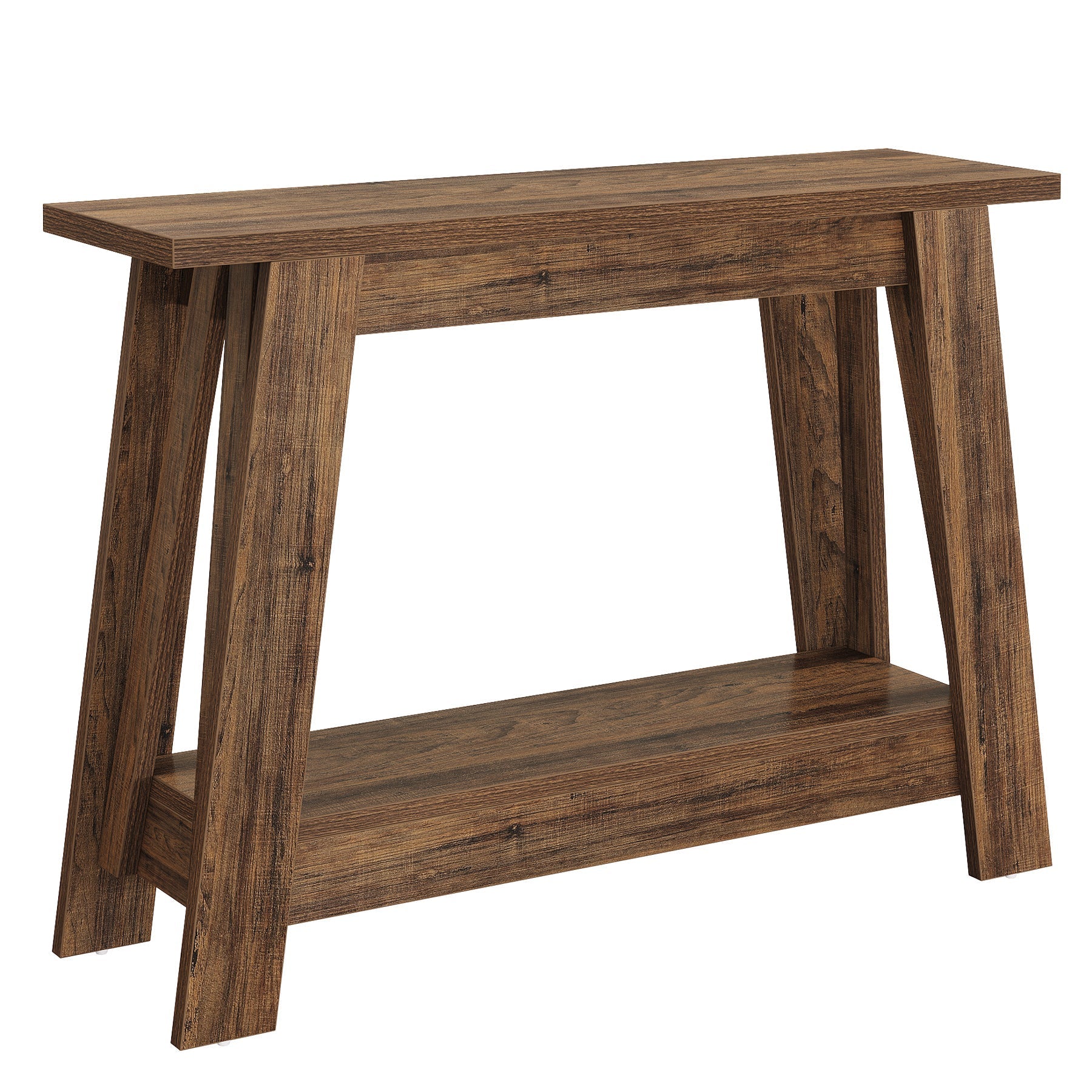 41.3" Console Table, 2 - Tier Farmhouse Sofa Entryway Table with Storage Tribesigns
