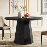 46.4" Dining Table, Round Kitchen Dinner Table with Sturdy Base Tribesigns 3