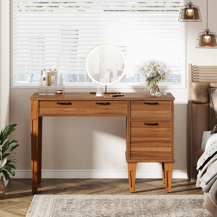 Tribesigns Bureau d'ordinateur de 120 cm, Bureau rustique avec classeur