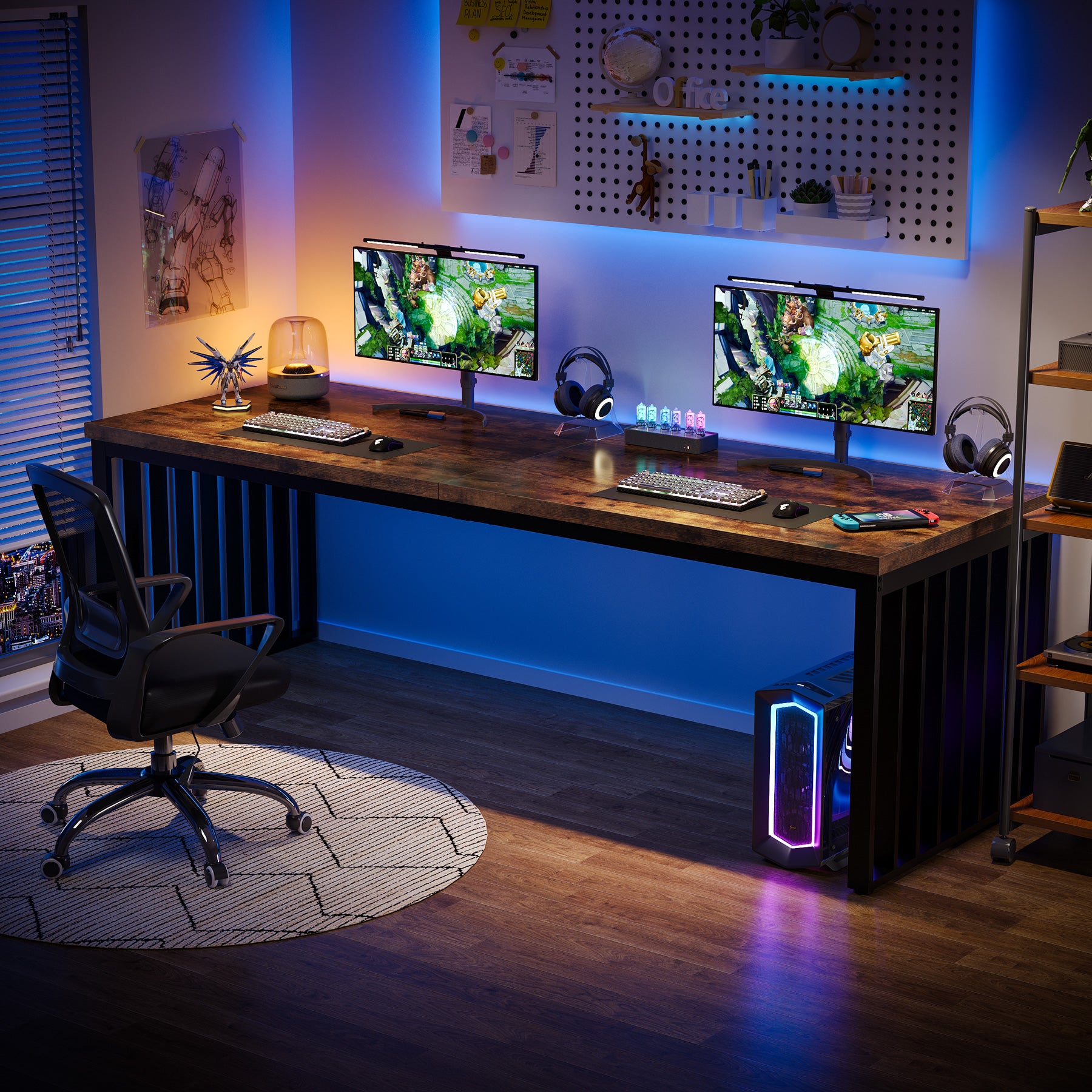 Tribesigns Bureau 180 cm, Bureau d'ordinateur Table de conférence