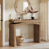 Tribesigns Table console étroite de 100 cm, Table d'entrée de style ferme au design moderne 3