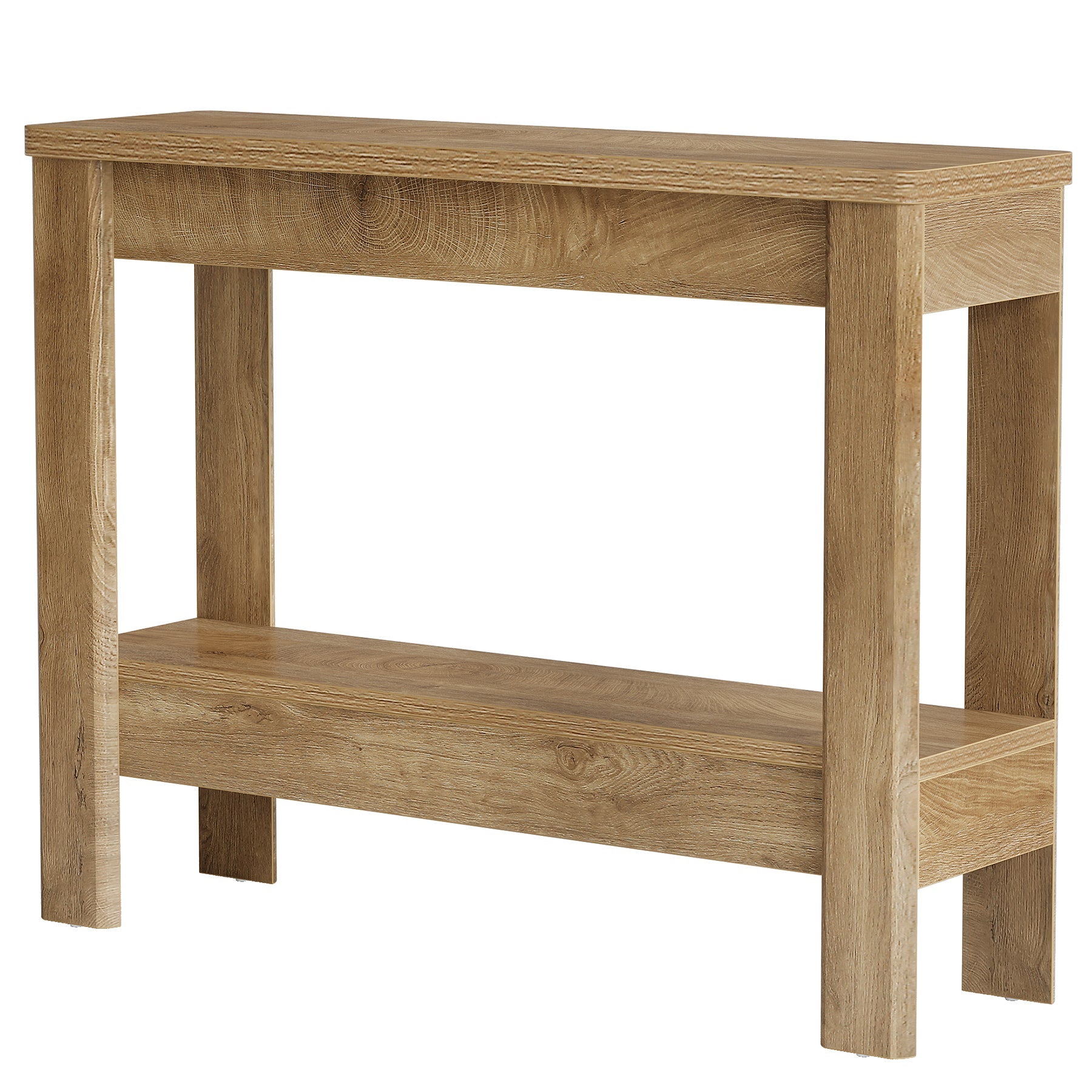 Tribesigns Console rustique 105 x 30 x 80 cm avec rangement ouvert, Table d'appoint étroite pour entrée et salon