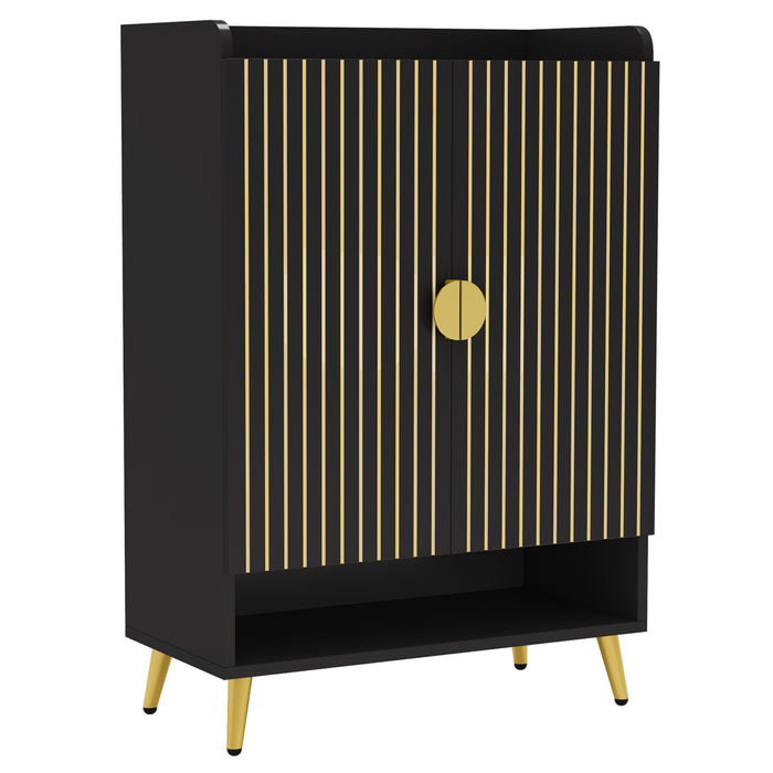 Tribesigns Meuble à chaussures avec portes, Armoire de rangement à 6 niveaux