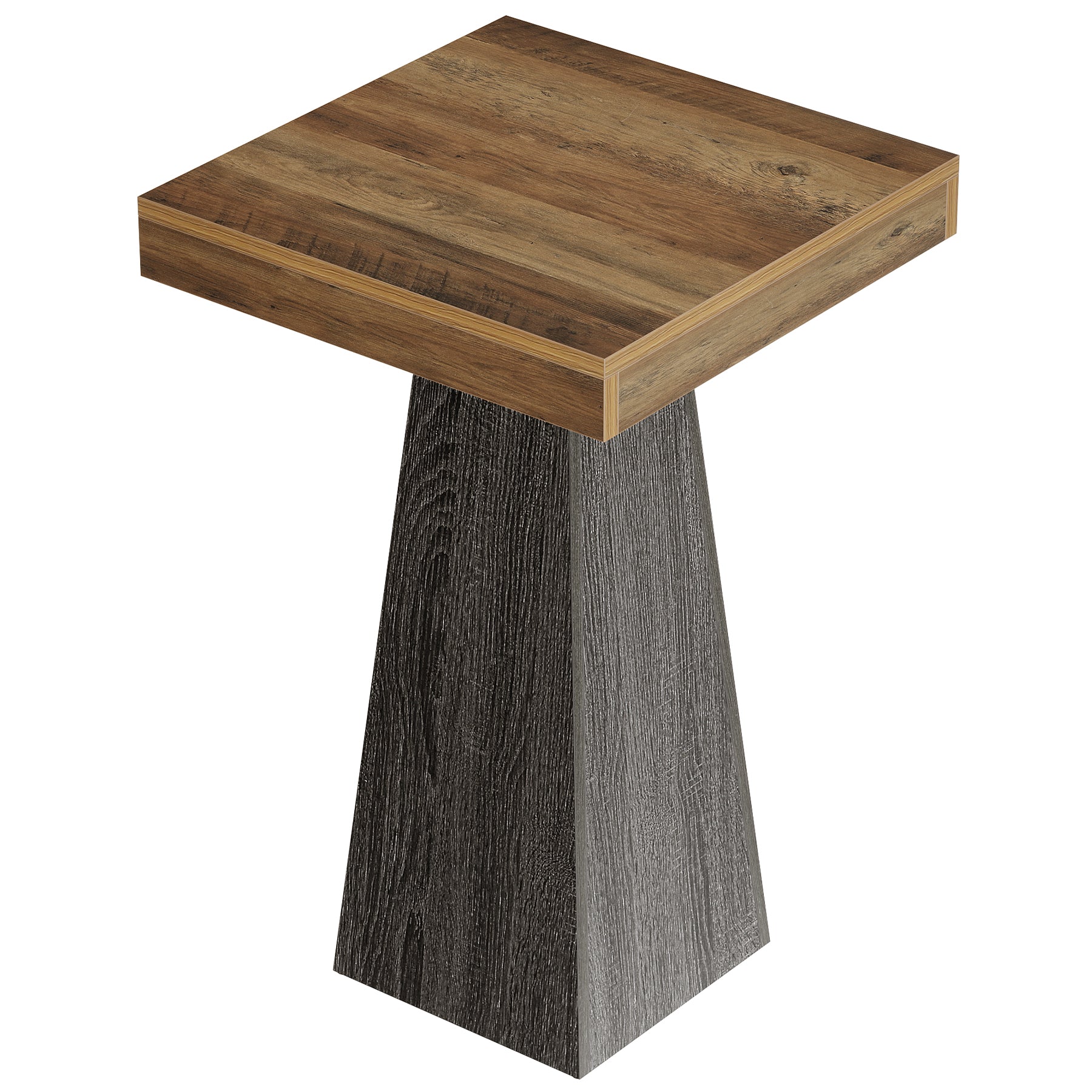 Tribesigns Table de bar de 102 cm de haut, Table carrée sur pied pour petits espaces avec base stable