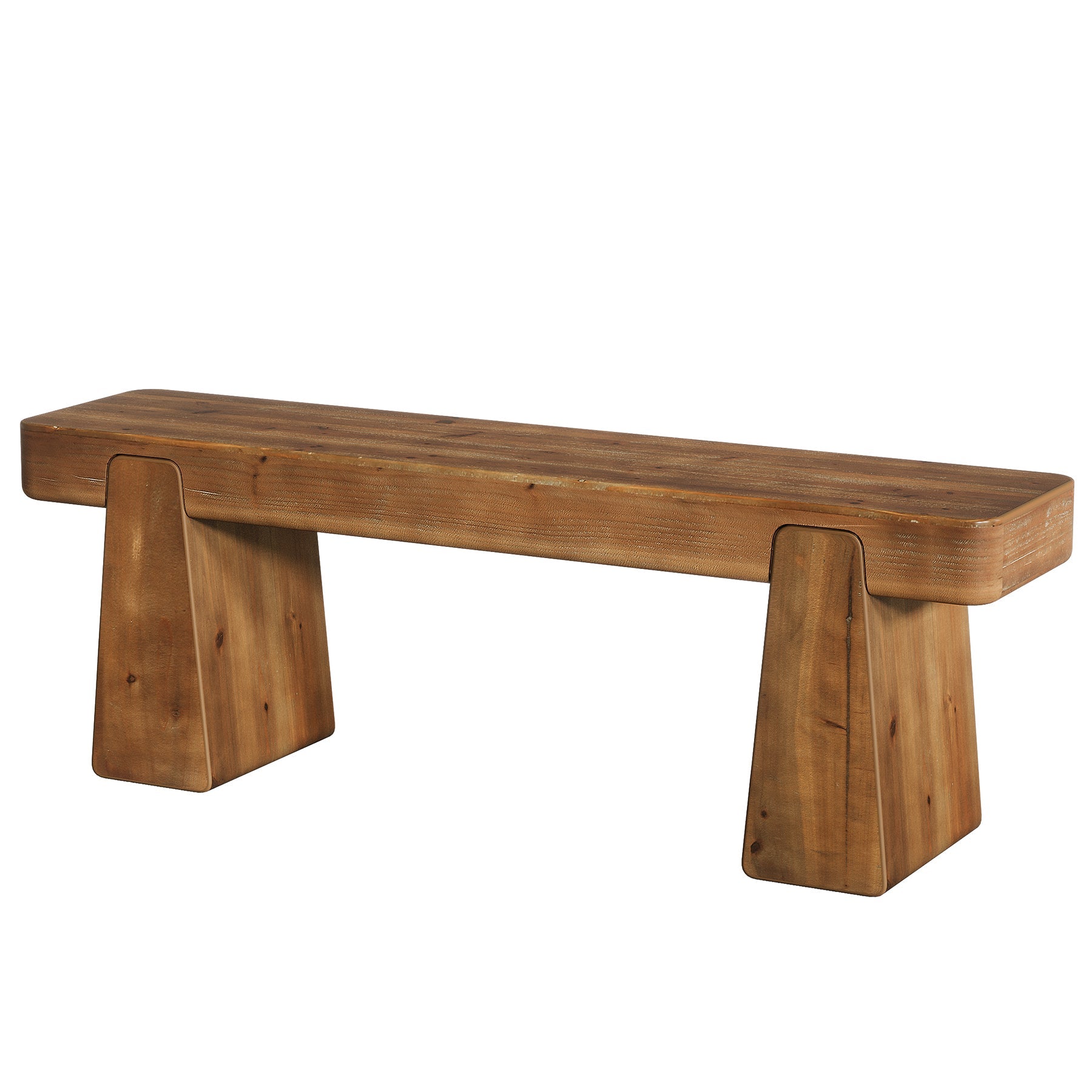 Tribesigns Banc en bois massif 120 cm, Style champêtre avec pieds renforcés