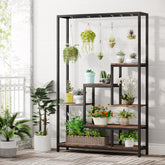 Tribesigns Support pour plantes d'intérieur à 5 niveaux, Étagère en métal avec 10 crochets de suspension en S 3