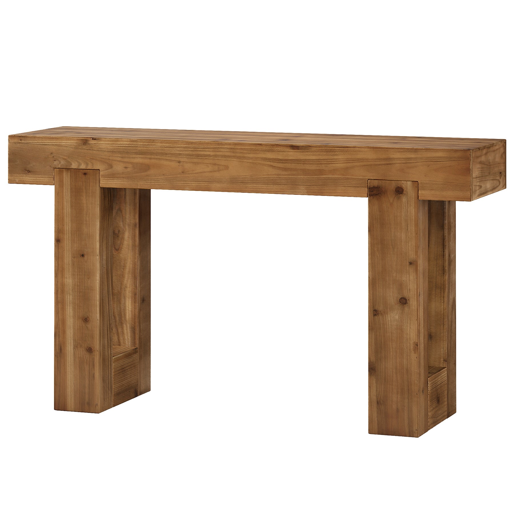 Tribesigns Console de style campagnard de 160 cm, Meuble d'entrée en bois massif pour hall et salon