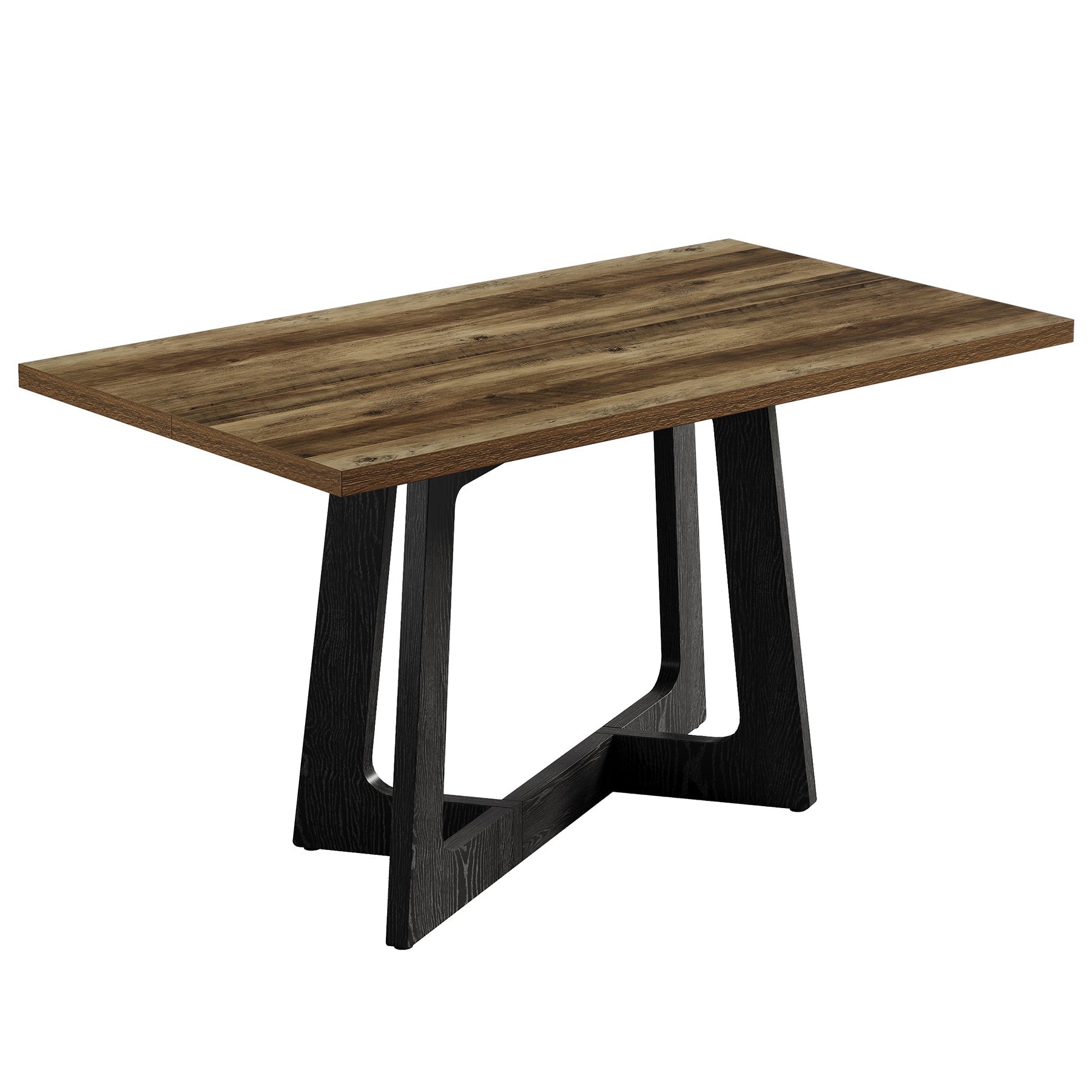 Tribesigns Table à manger 120 x 79 cm pour 2 à 4 personnes avec piètement robuste, Table de cuisine rustique idéale pour les petits espaces