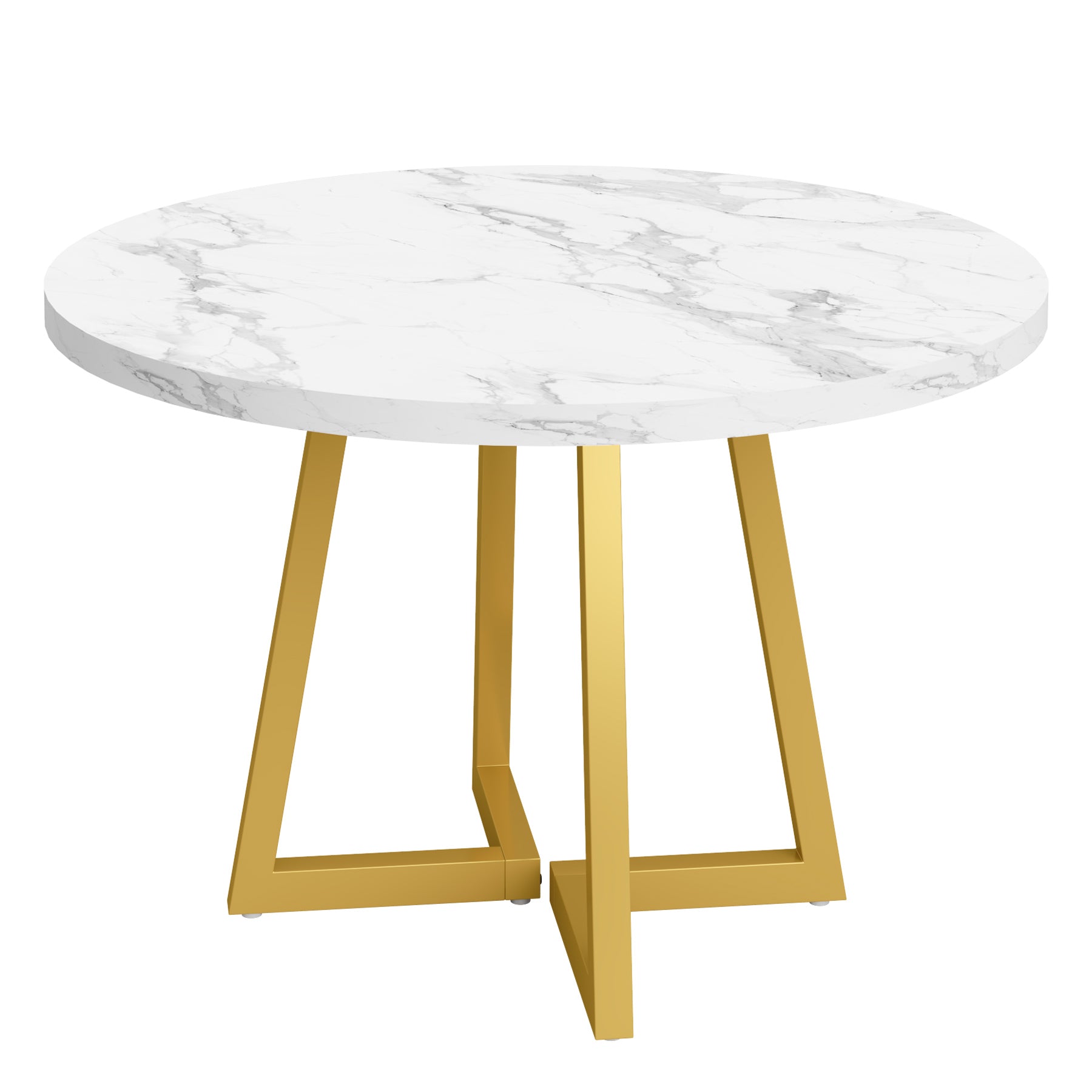Tribesigns Table à Manger pour 4 Personnes, Table avec Pied métallique Table de Salle à Manger en Bois