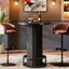 Tribesigns Table haute ronde de 100 cm de haut, Table de bistrot Plateau de table 80 x 80 cm