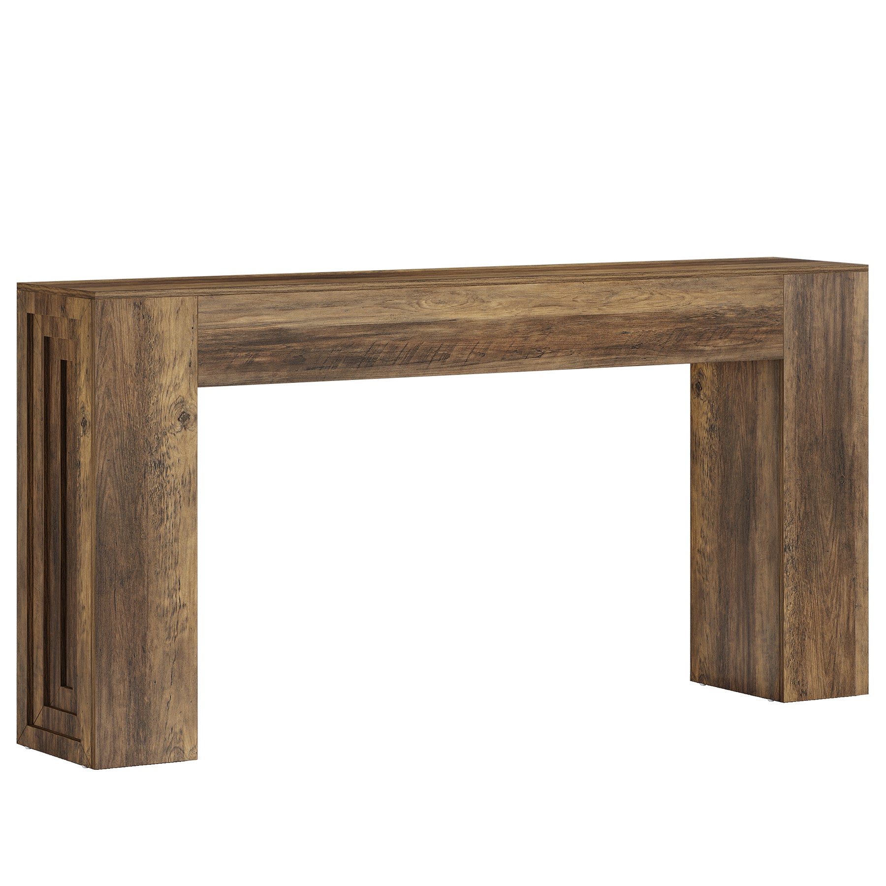 Tribesigns Table console 160 cm, Table de canapé rustique Table de couloir avec pieds robustes