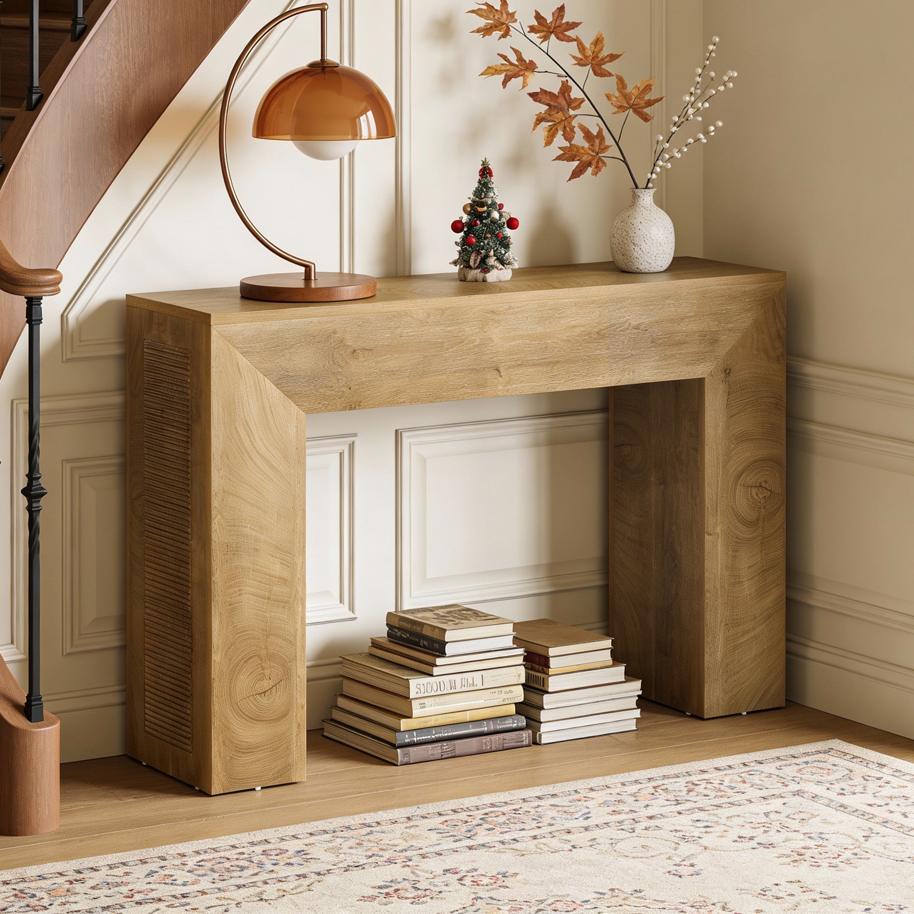 Tribesigns Console pour l'entrée, Table d'appoint étroite de 110 cm de long style campagnard