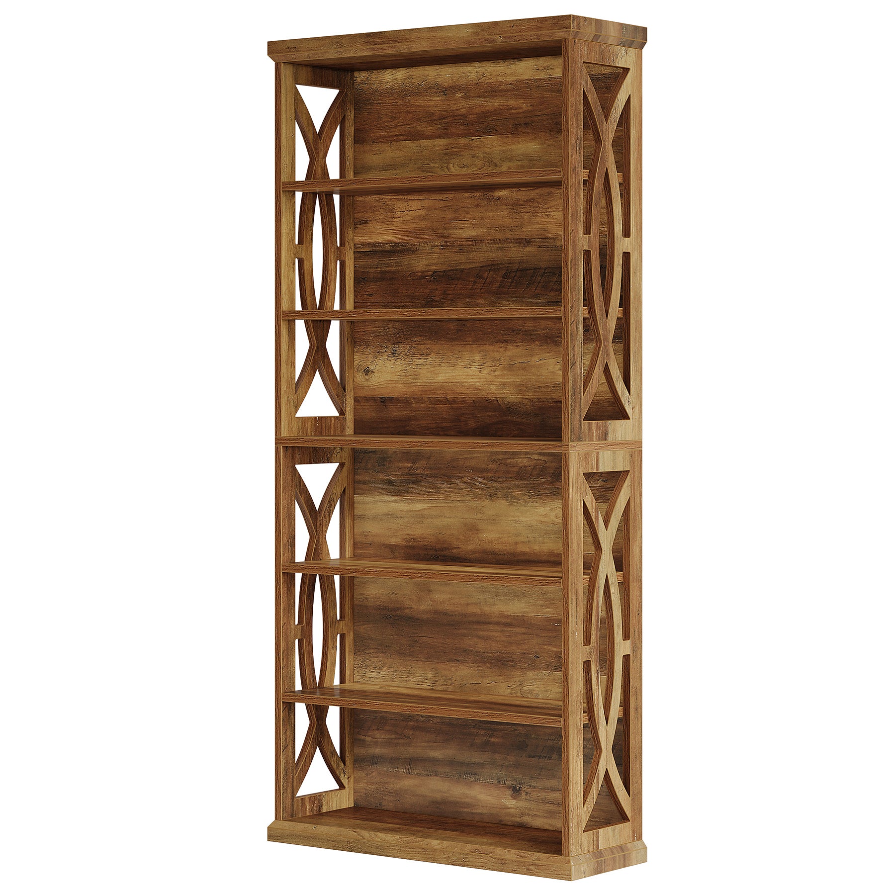 Tribesigns Bibliothèque industrielle de 180 cm, Meuble de salon robuste à 6 niveaux