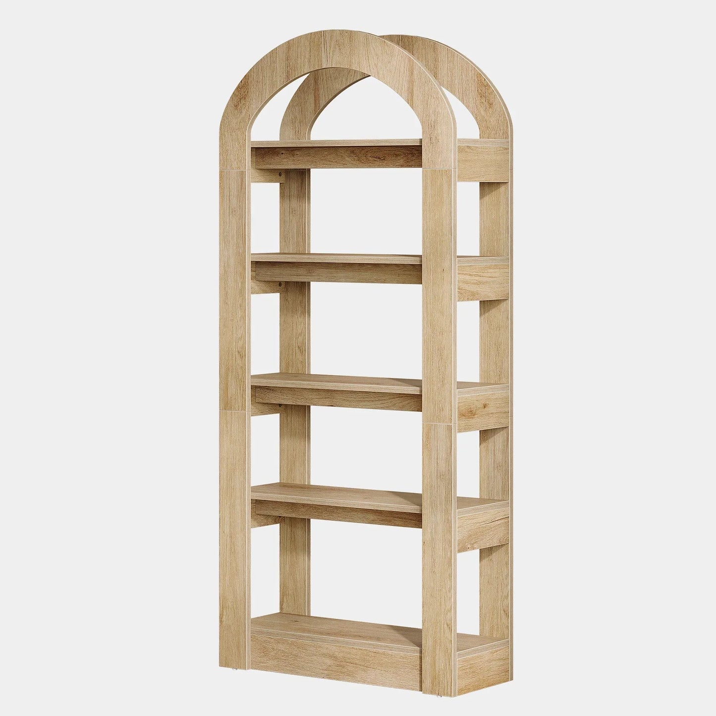 Tribesigns Bibliothèque 5 niveaux 180 cm, Bibliothèque en bois en forme d'arche