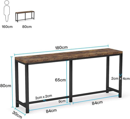 Tribesigns Table console extra longue, Console rustique Table de couloir étroite