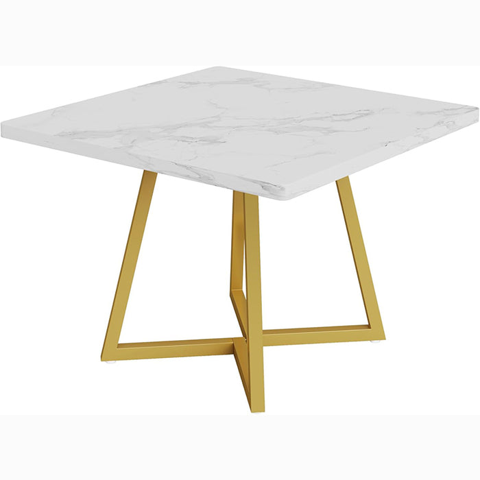 Tribesigns Table à Manger pour 4 Personnes, Table avec Pied métallique Table de Salle à Manger en Bois