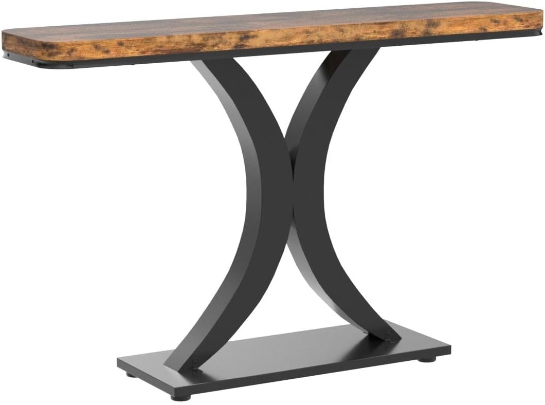 Tribesigns Table console, Table d'entrée étroite avec base géométrique