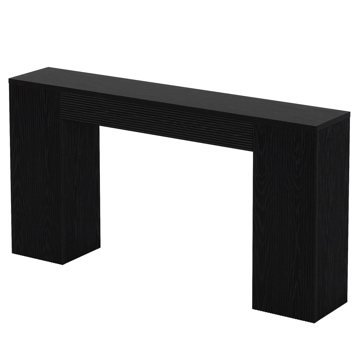 Tribesigns Table console de 160 cm en MDF, Table d'entrée étroite avec façade rainurée