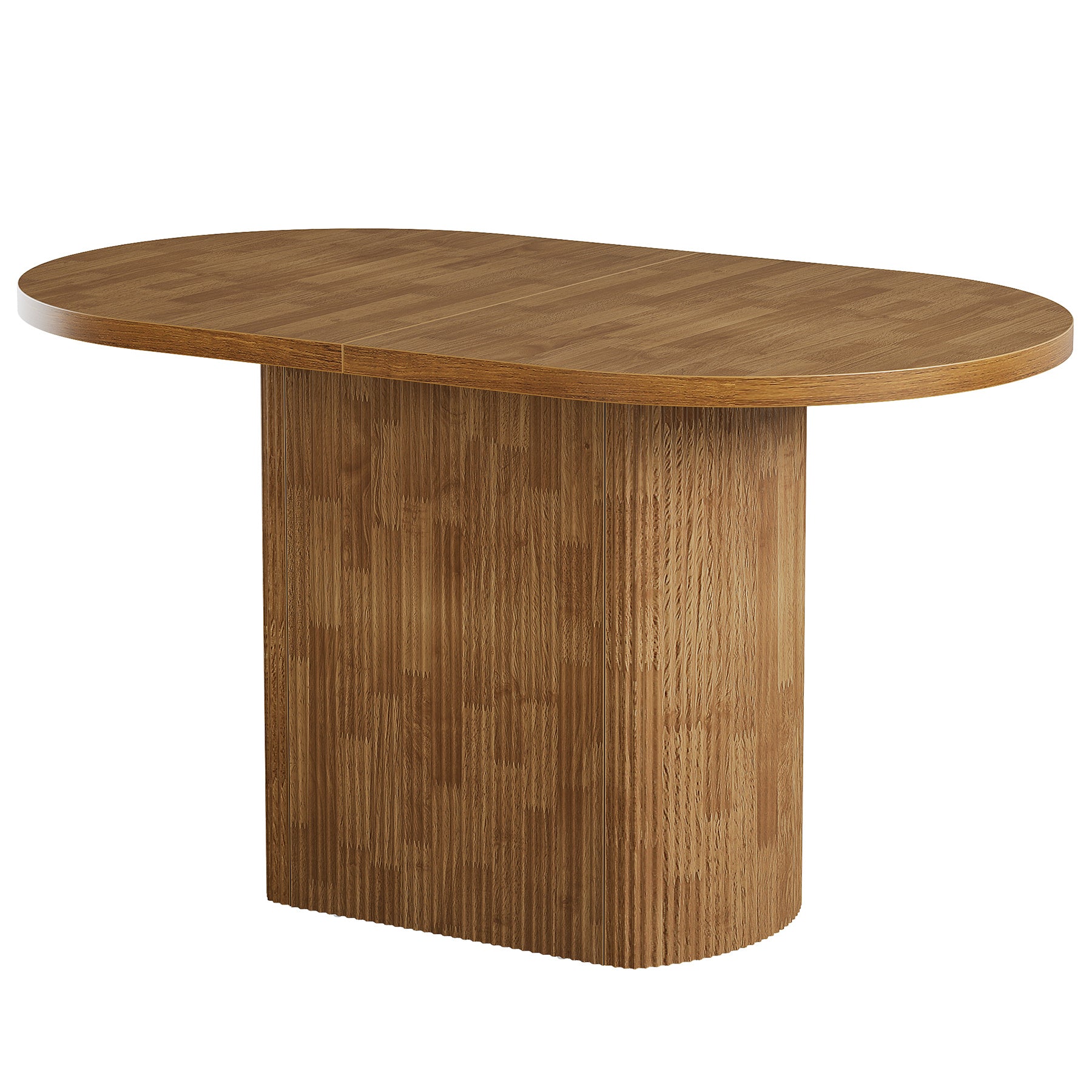 Tribesigns Table à manger ovale de 120 cm pour 4 personnes, Table de cuisine rustique de maison de campagne