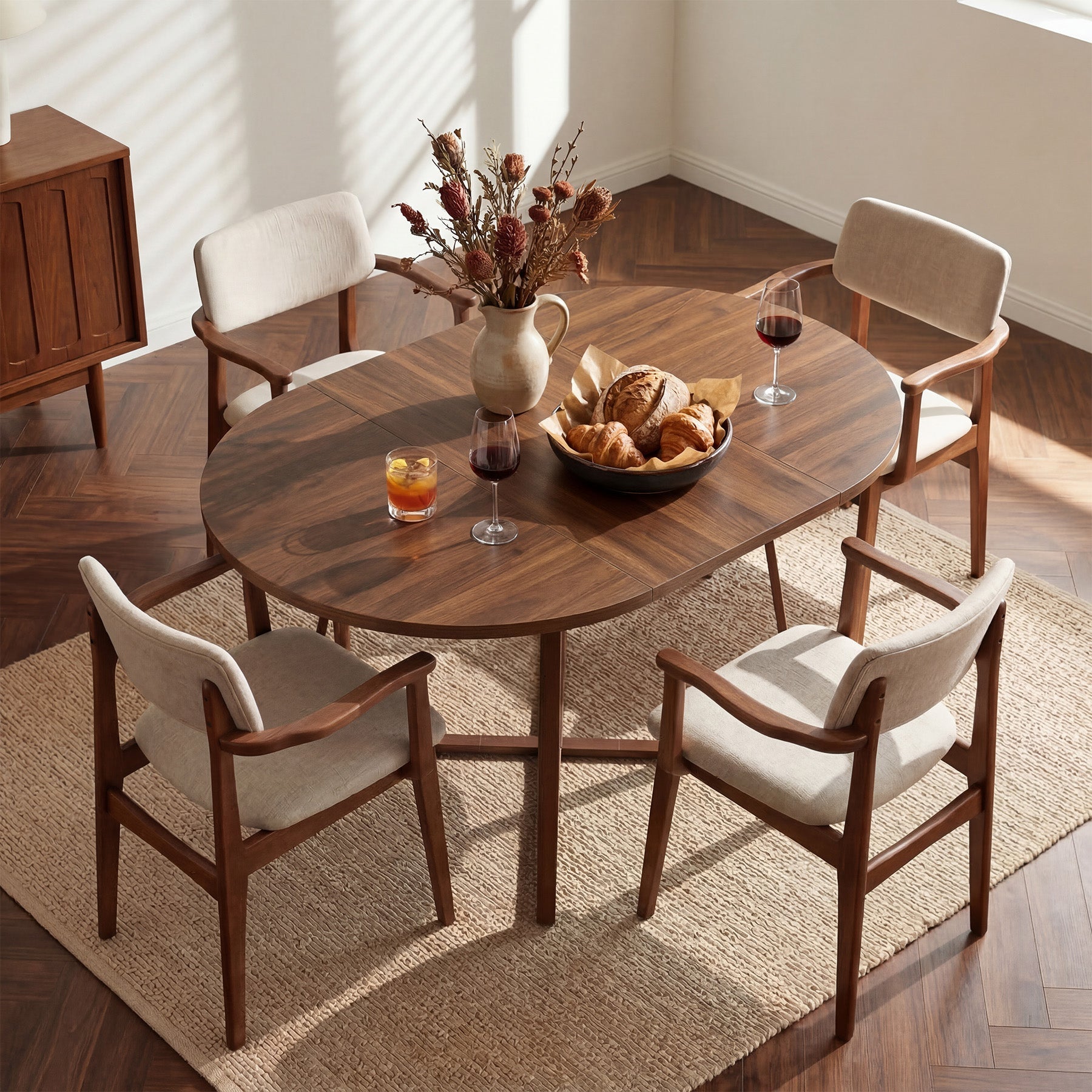 Tribesigns Table à manger Table de cuisine moderne pour 4 à 6 personnes