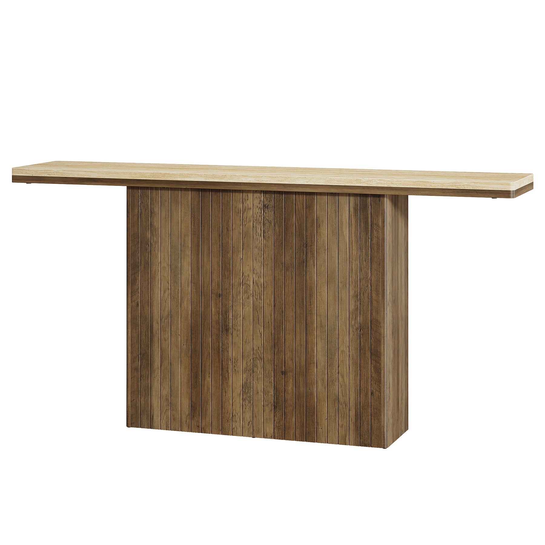 Tribesigns Farmhouse Table console flottante pour entrée, Table en bois derrière le canapé