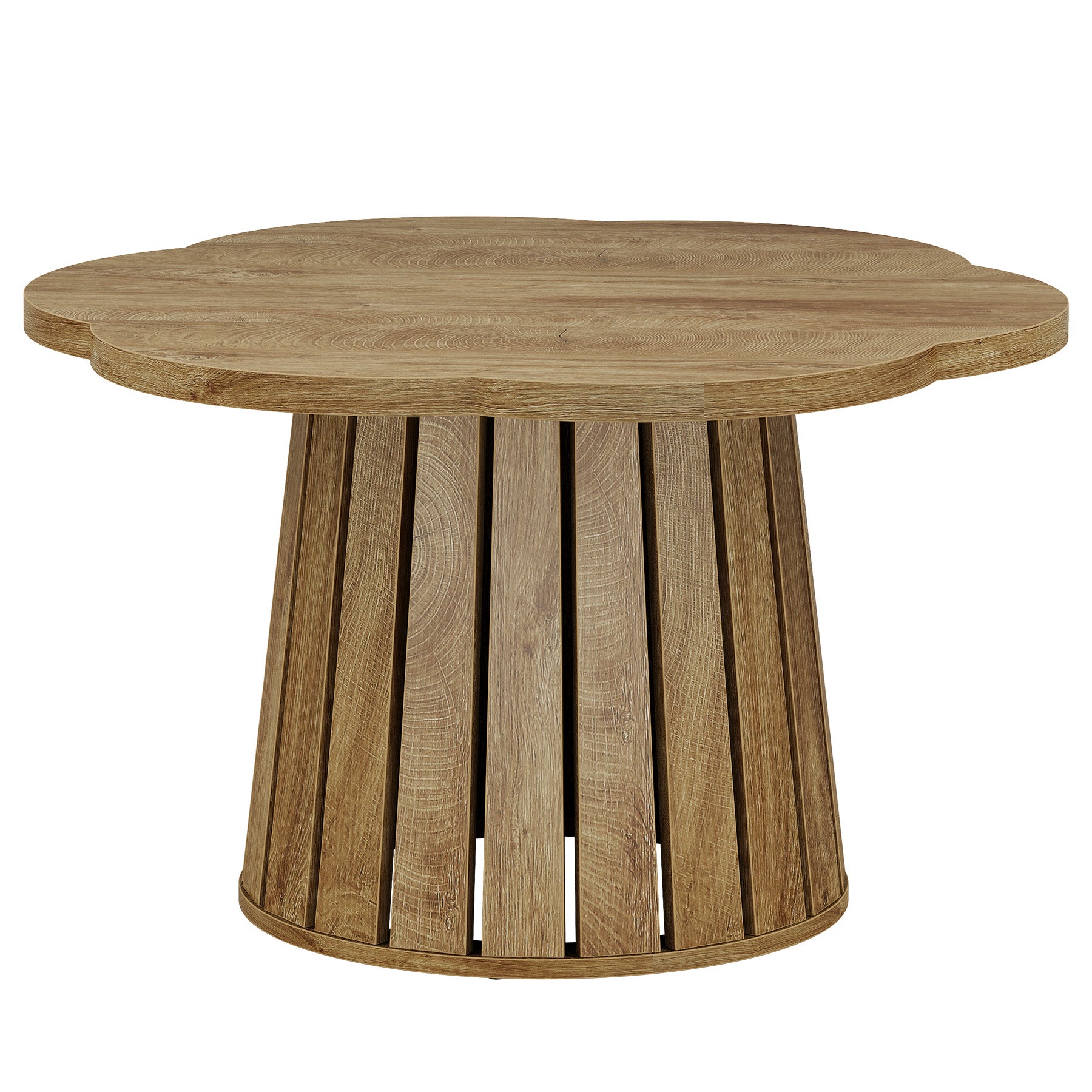 Tribesigns Table basse ronde, Grande table de salon de 85 cm de diamètre Style champêtre