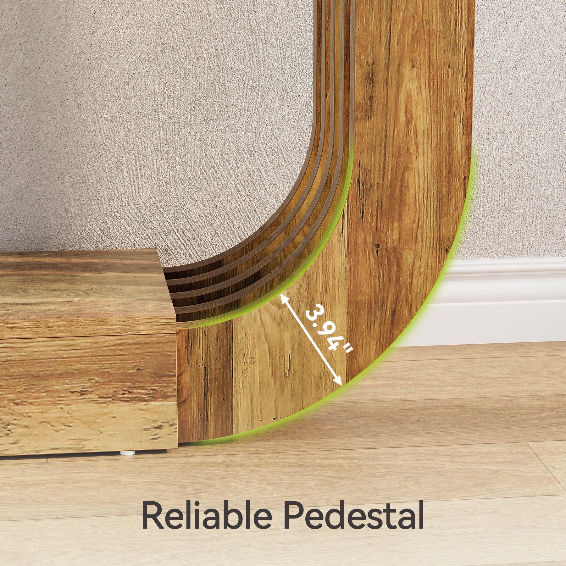 Tribesigns Table console 180 cm, Table d'appoint à 2 niveaux avec pied en forme de U