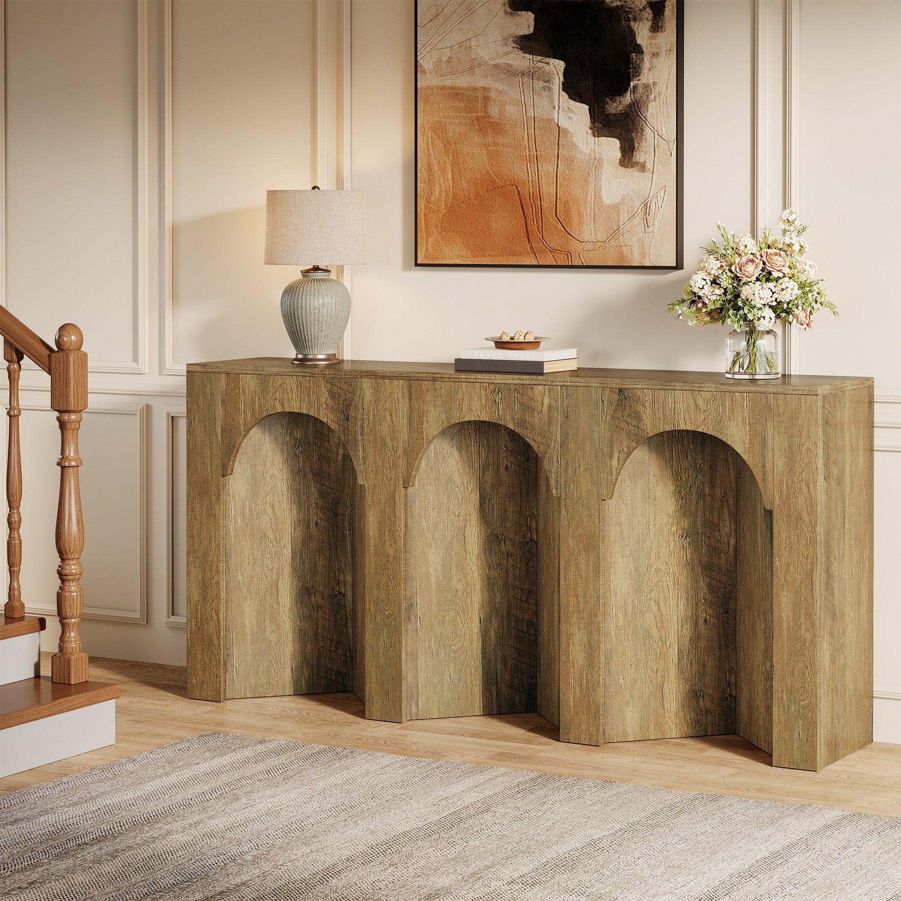 Tribesigns Console 160 cm, Table d'entrée étroite pour couloir