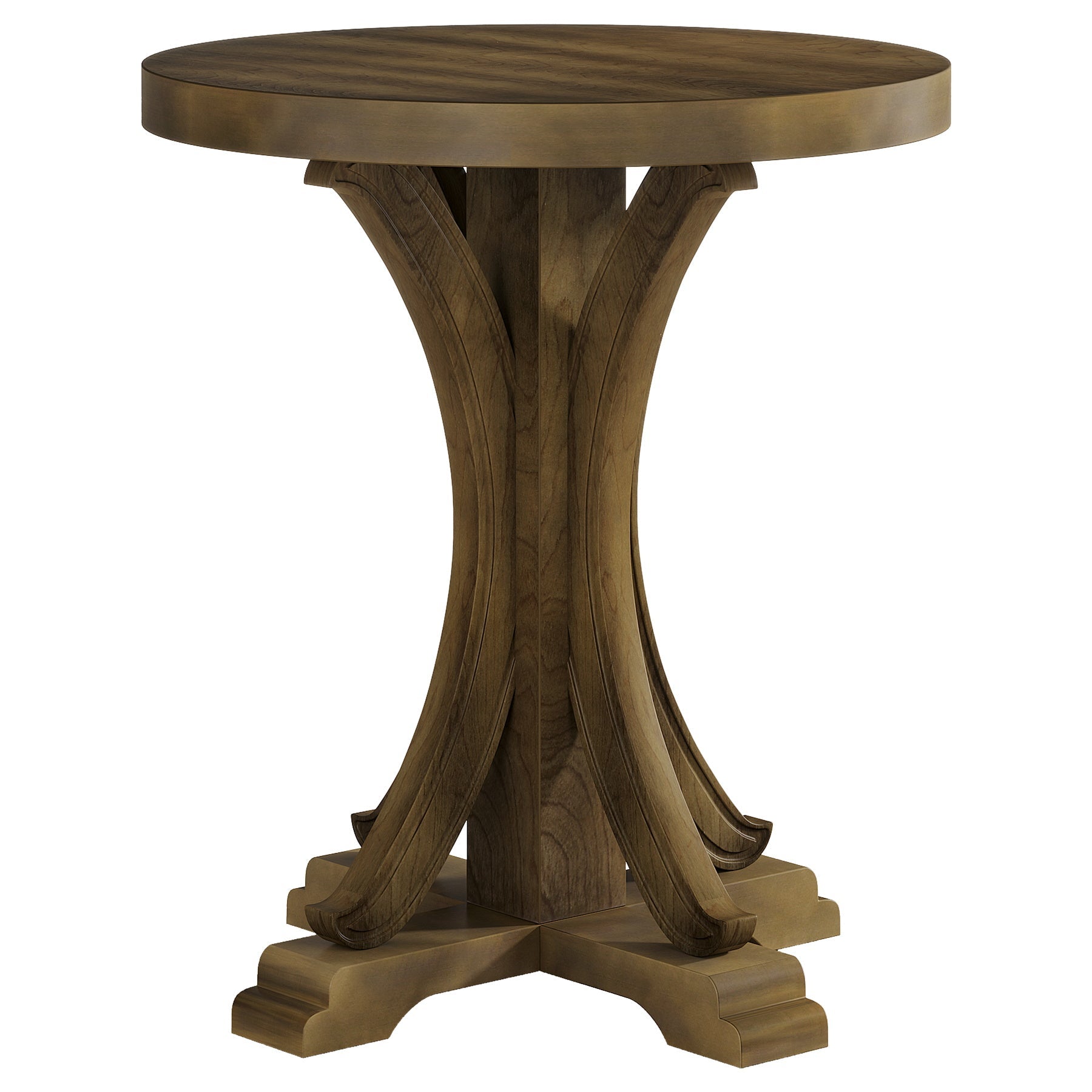 Tribesigns Table de salle à manger ronde pour 2 à 4 personnes, Petite table de cuisine avec pieds en bois massif