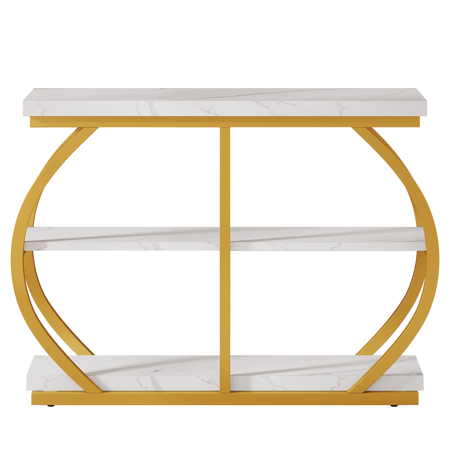 Tribesigns Console de 105 cm, Table d'entrée à 3 niveaux avec cadre en arche