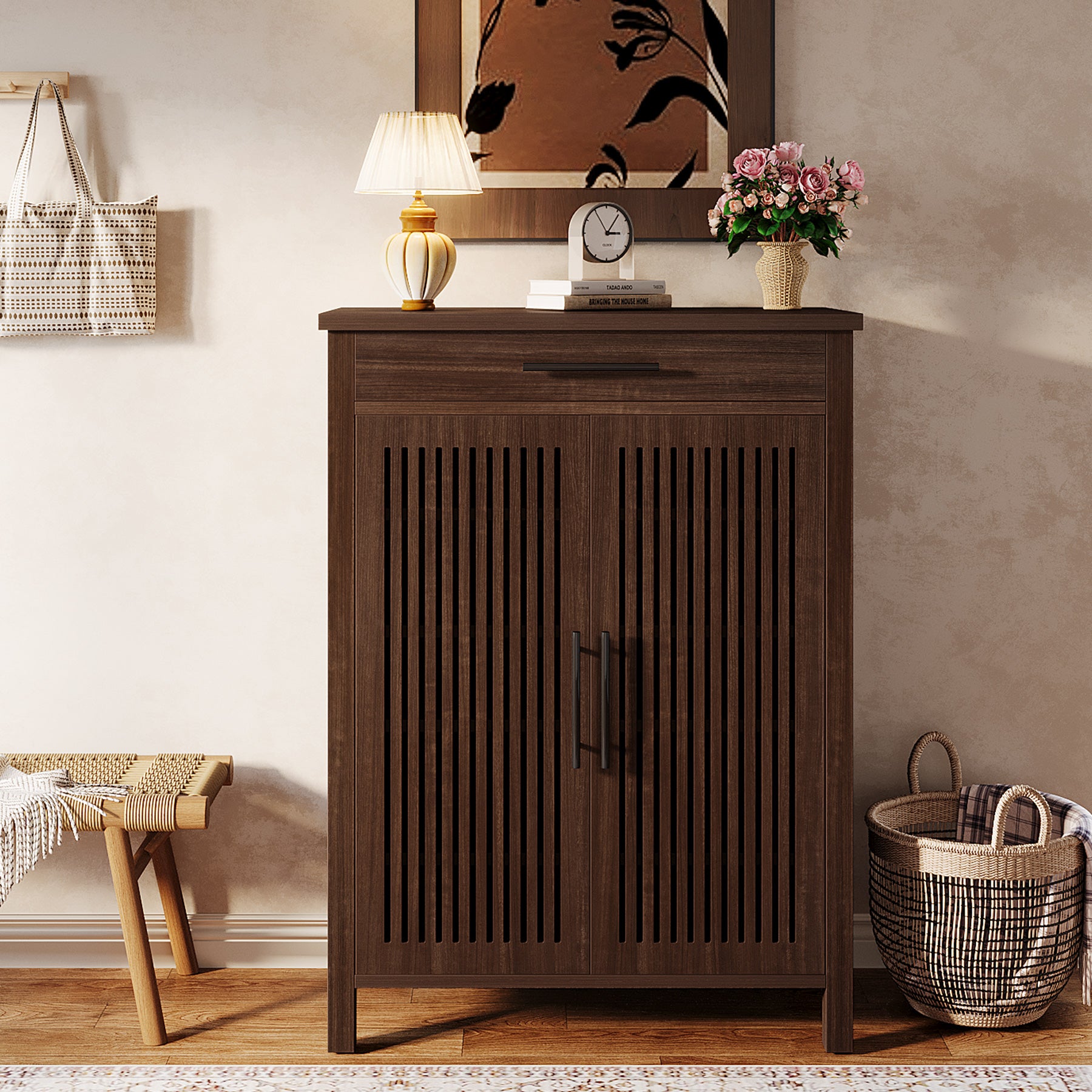 Tribesigns Meuble à chaussures à 5 niveaux, Organiseur de rangement à chaussures autonome avec étagères réglables