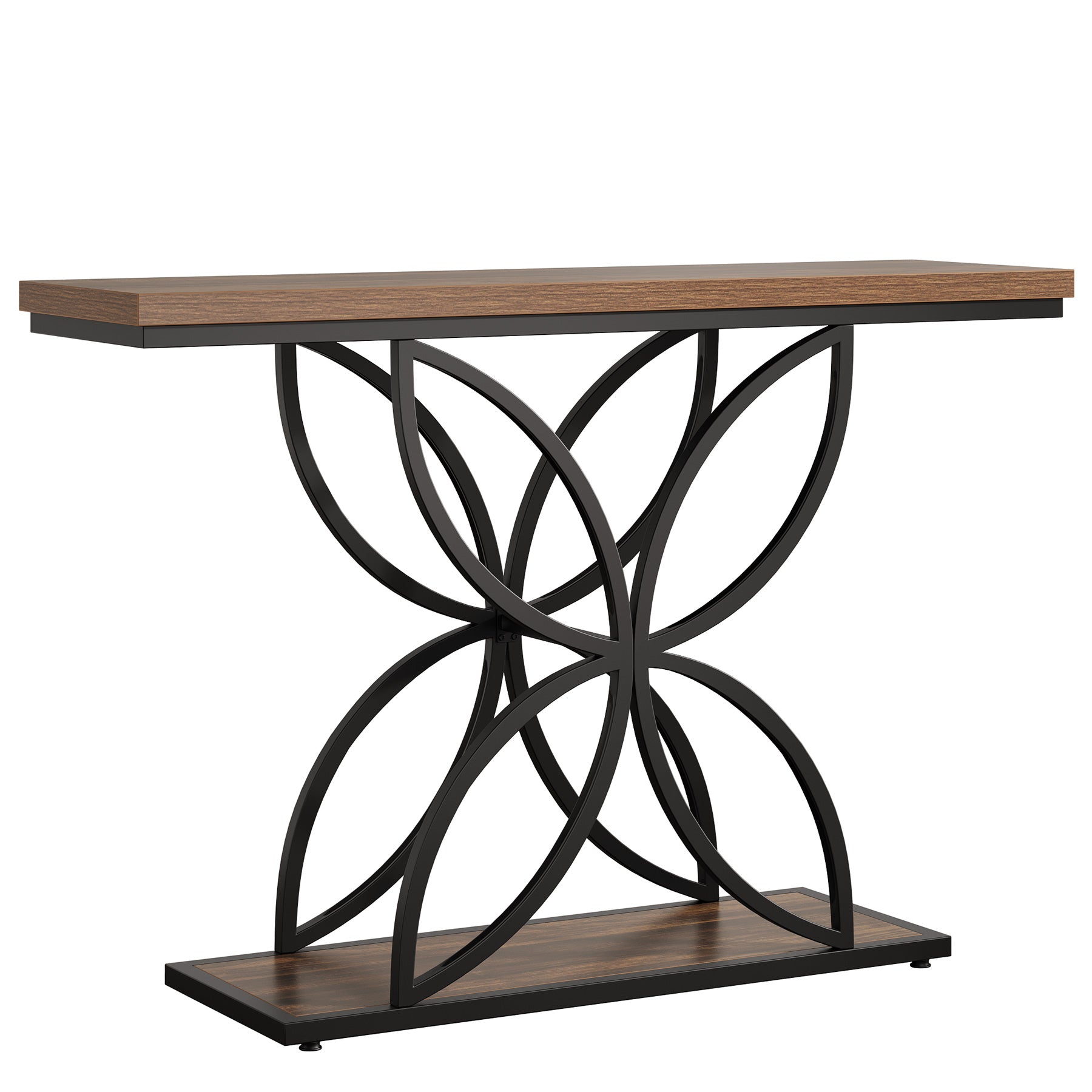 Tribesigns Table console industrielle pour entrée, Table basse avec pied papillon en métal unique