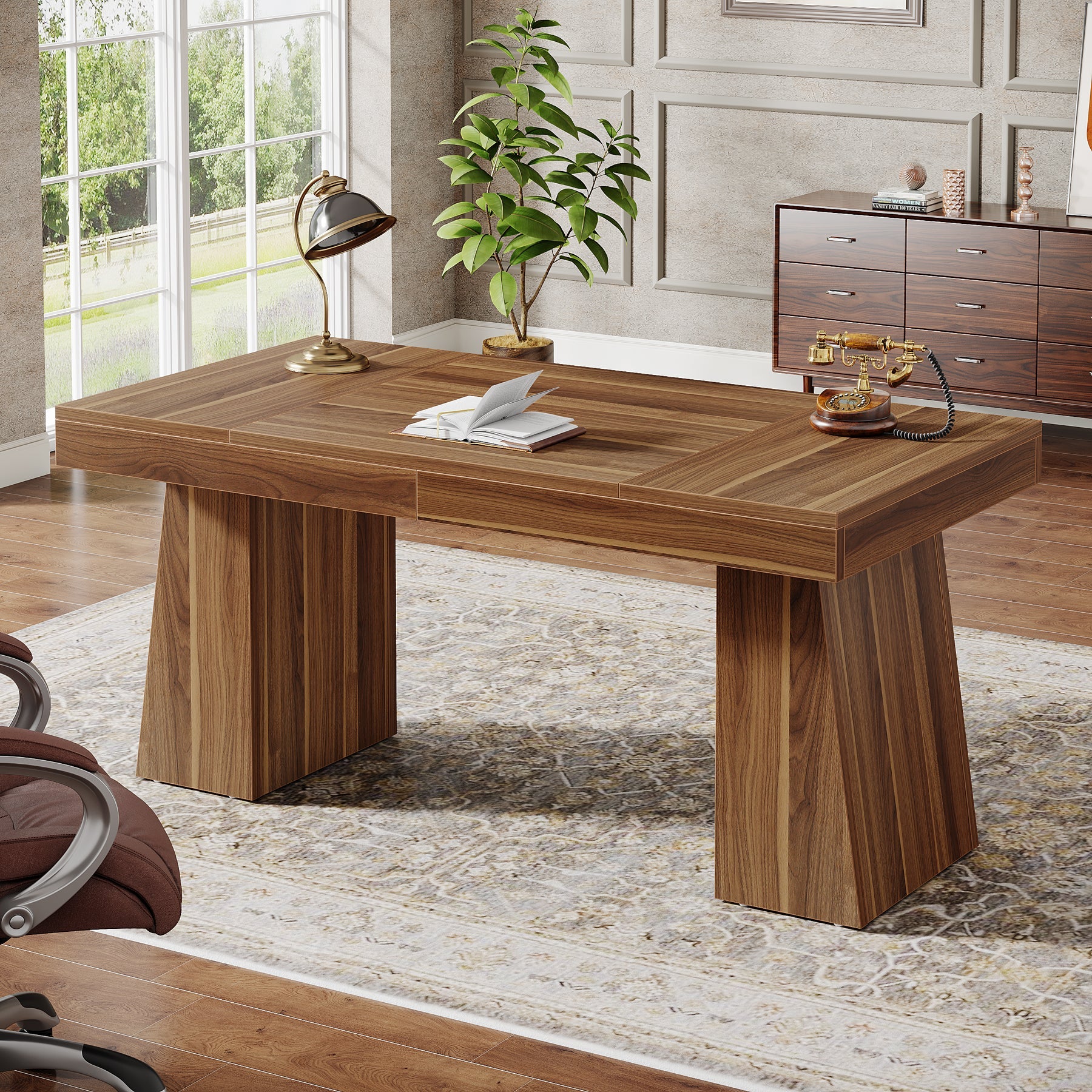 Tribesigns Bureau de direction 140 cm, Bureau d'ordinateur pour la maison