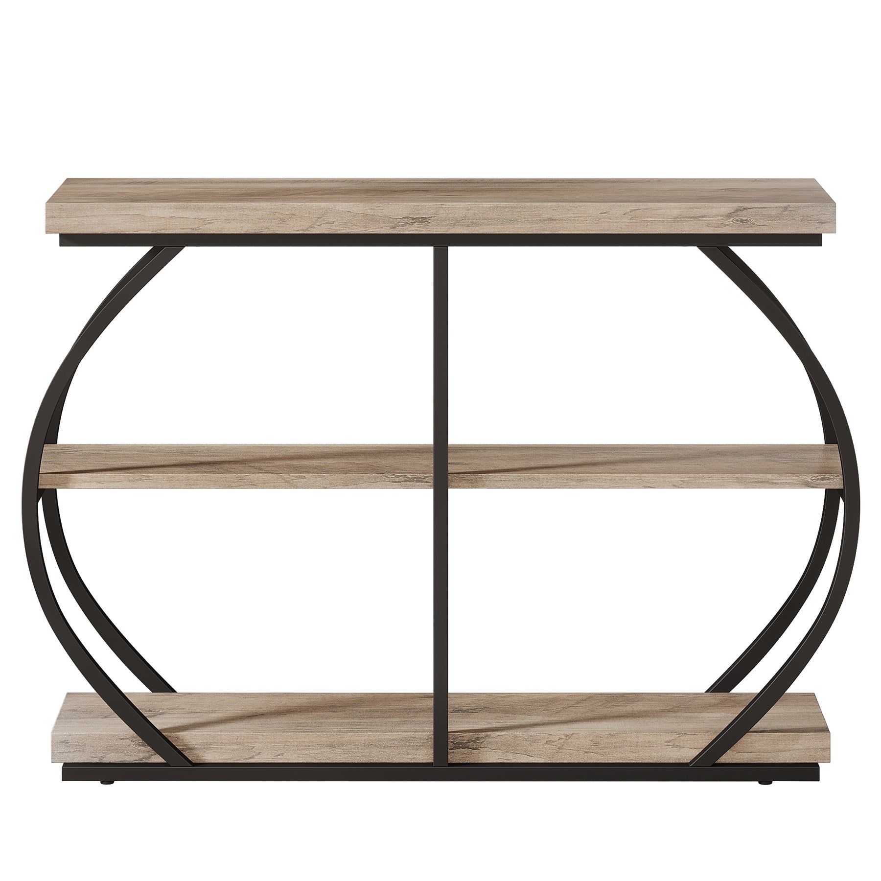 Tribesigns Console de 105 cm, Table d'entrée à 3 niveaux avec cadre en arche