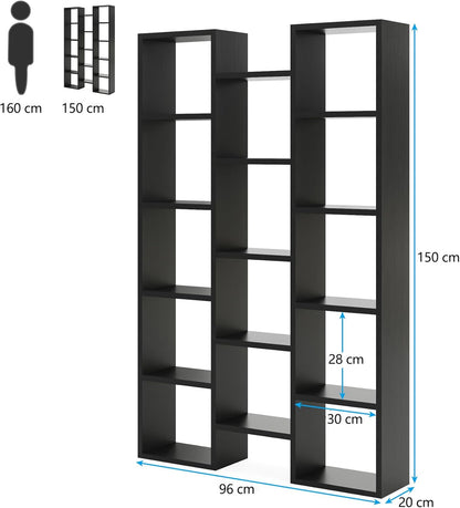 Tribesigns Bibliothèque moderne à 5 étagères avec séparateur de pièce à 14 cubes pour la maison