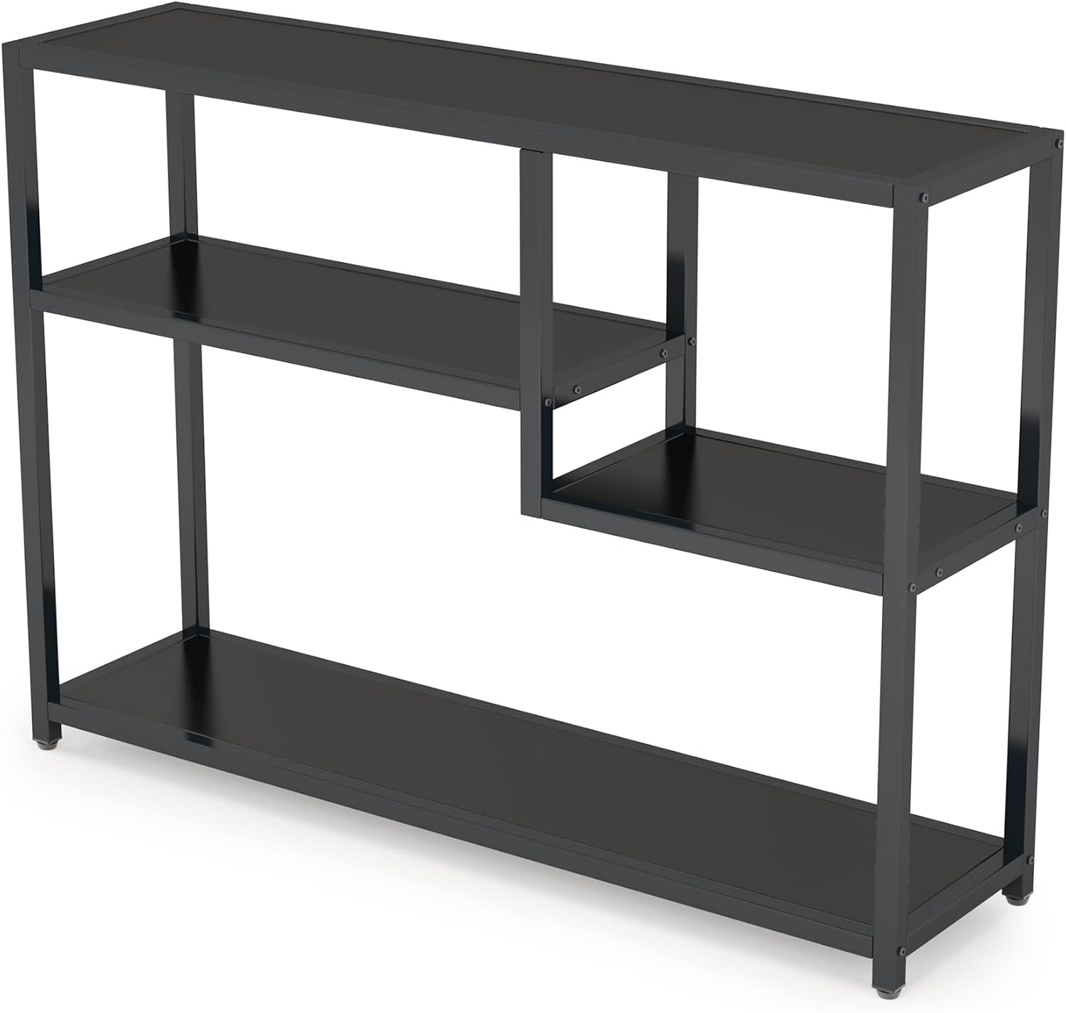 Tribesigns Petite Table d'entrée noire avec compartiments, Table d'entrée vintage