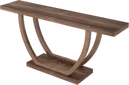 Tribesigns Console d'entrée, Table console étroite et longue en bois robuste