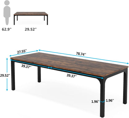 Tribesigns Bureau d'ordinateur, Bureau informatique Table longue pour deux