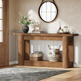 Tribesigns Table console de 160 cm, Table de canapé de ferme à 2 niveaux pour l'entrée 3