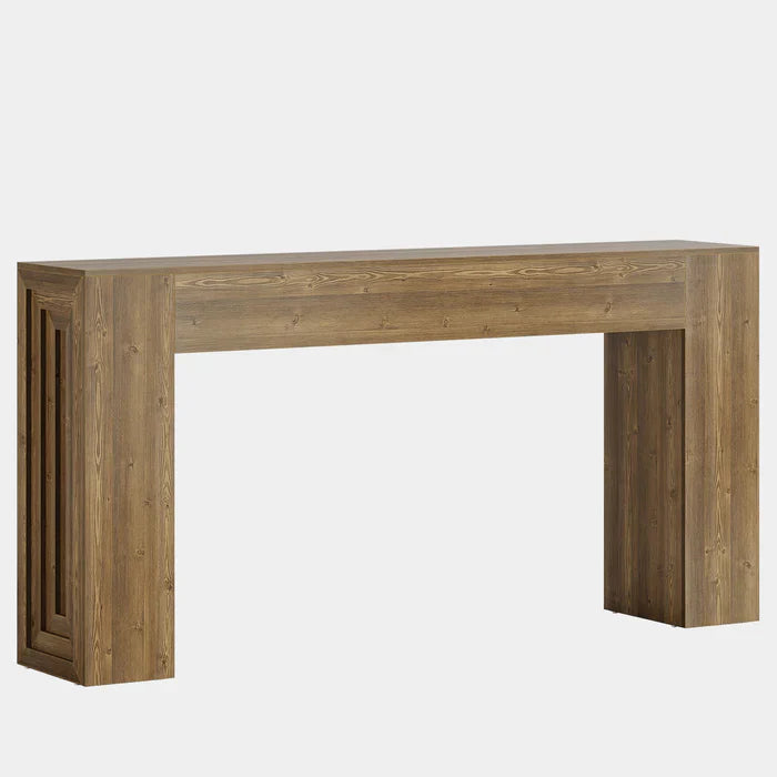 Tribesigns Table console 160 cm, Table de canapé rustique Table de couloir avec pieds robustes