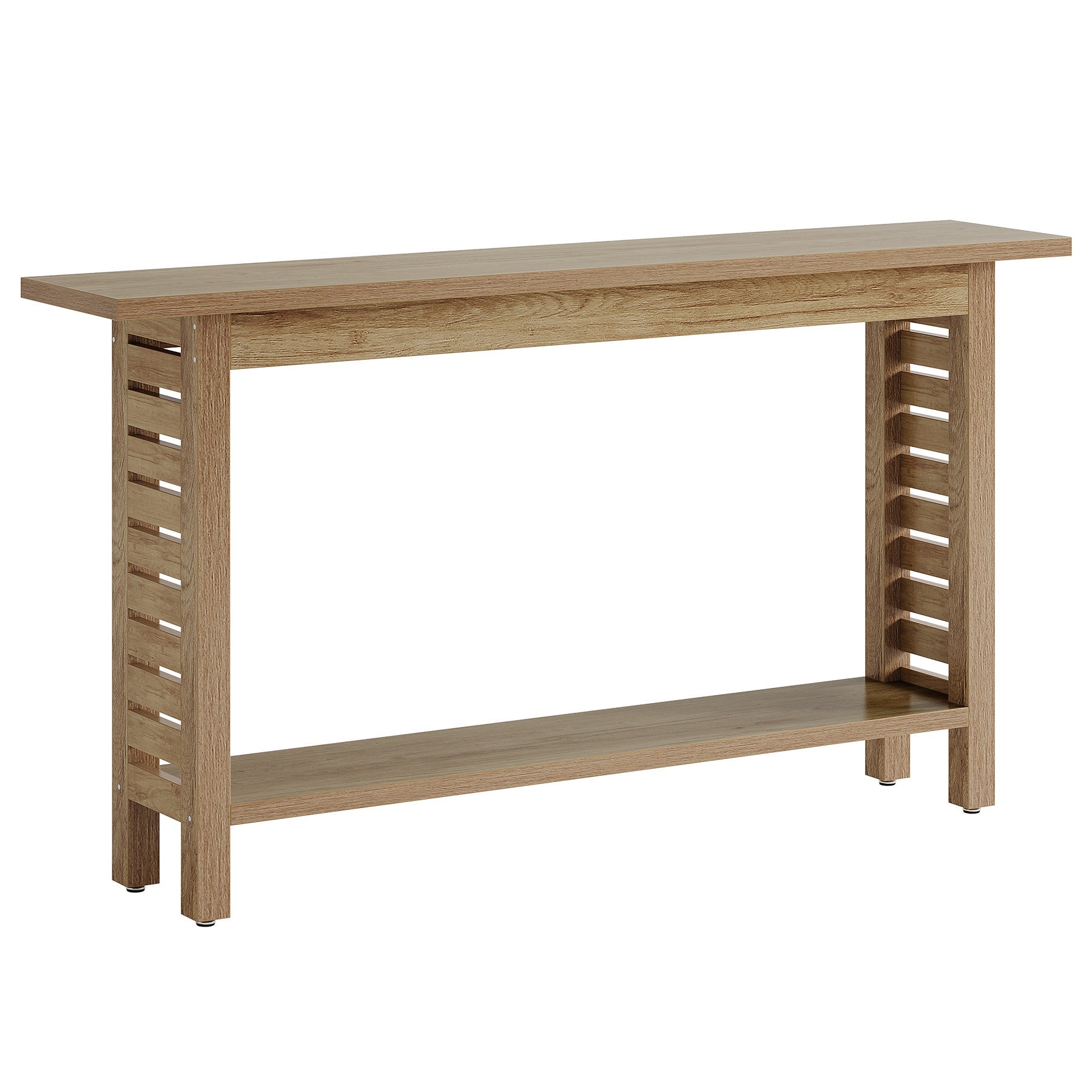 63" Console Table, Narrow 2-Tier Sofa table Entryway Table for Foyer