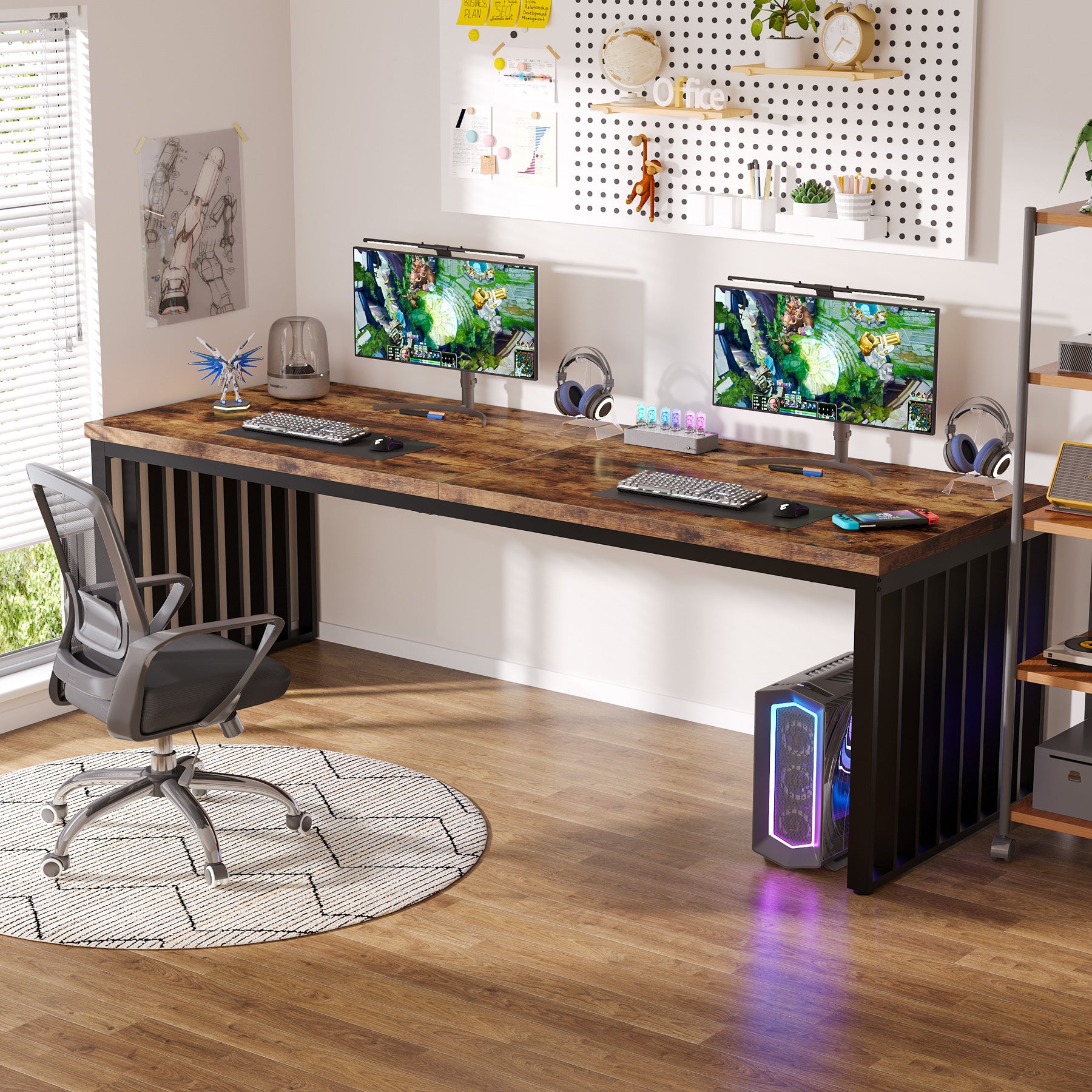 Tribesigns Bureau 180 cm, Bureau d'ordinateur Table de conférence