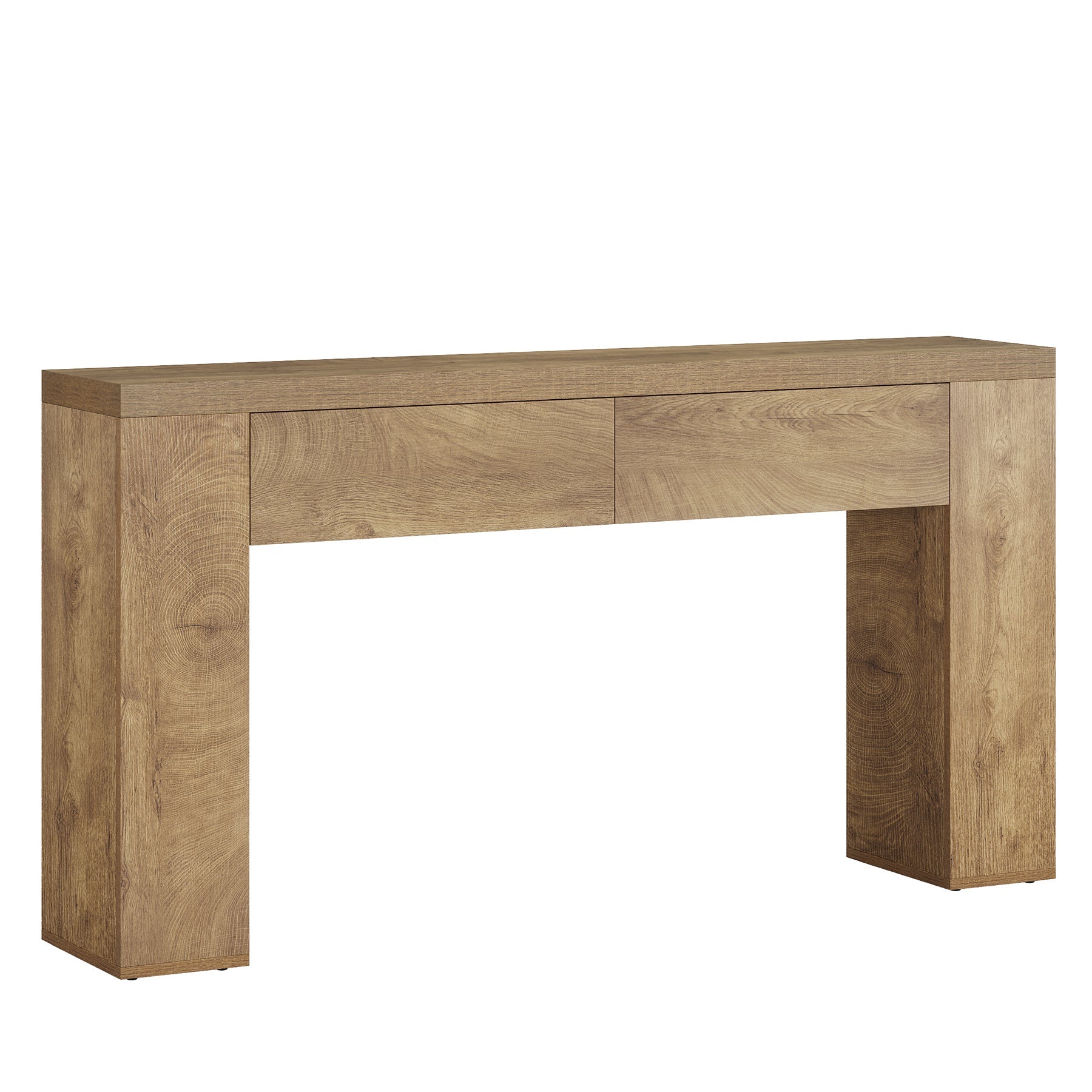 Tribesigns Table console 160 cm, Table basse d'entrée étroite avec 2 tiroirs
