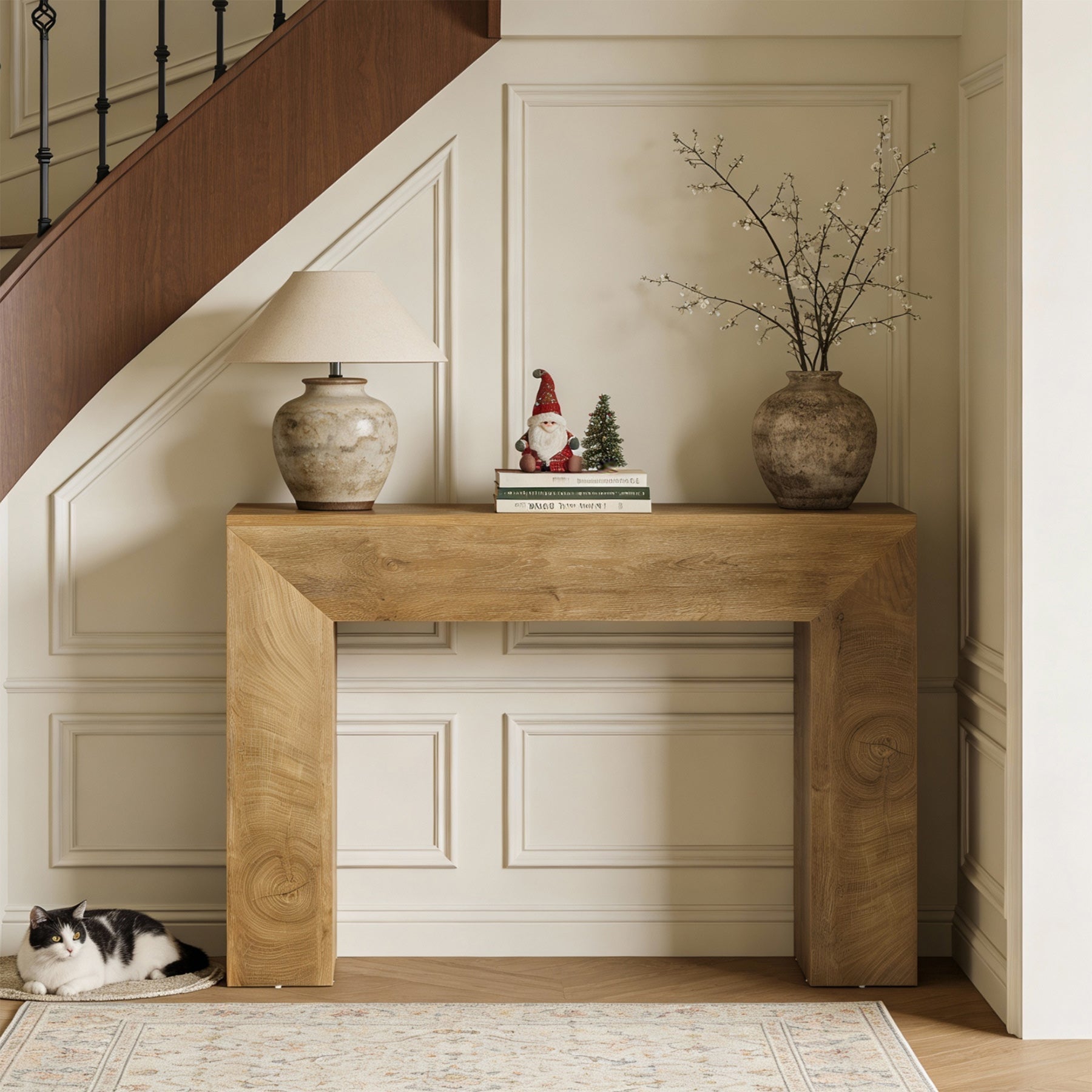 Tribesigns Console pour l'entrée, Table d'appoint étroite de 110 cm de long style campagnard