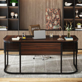 Tribesigns Bureau exécutif 160 cm, Bureau avec 4 tiroirs 3