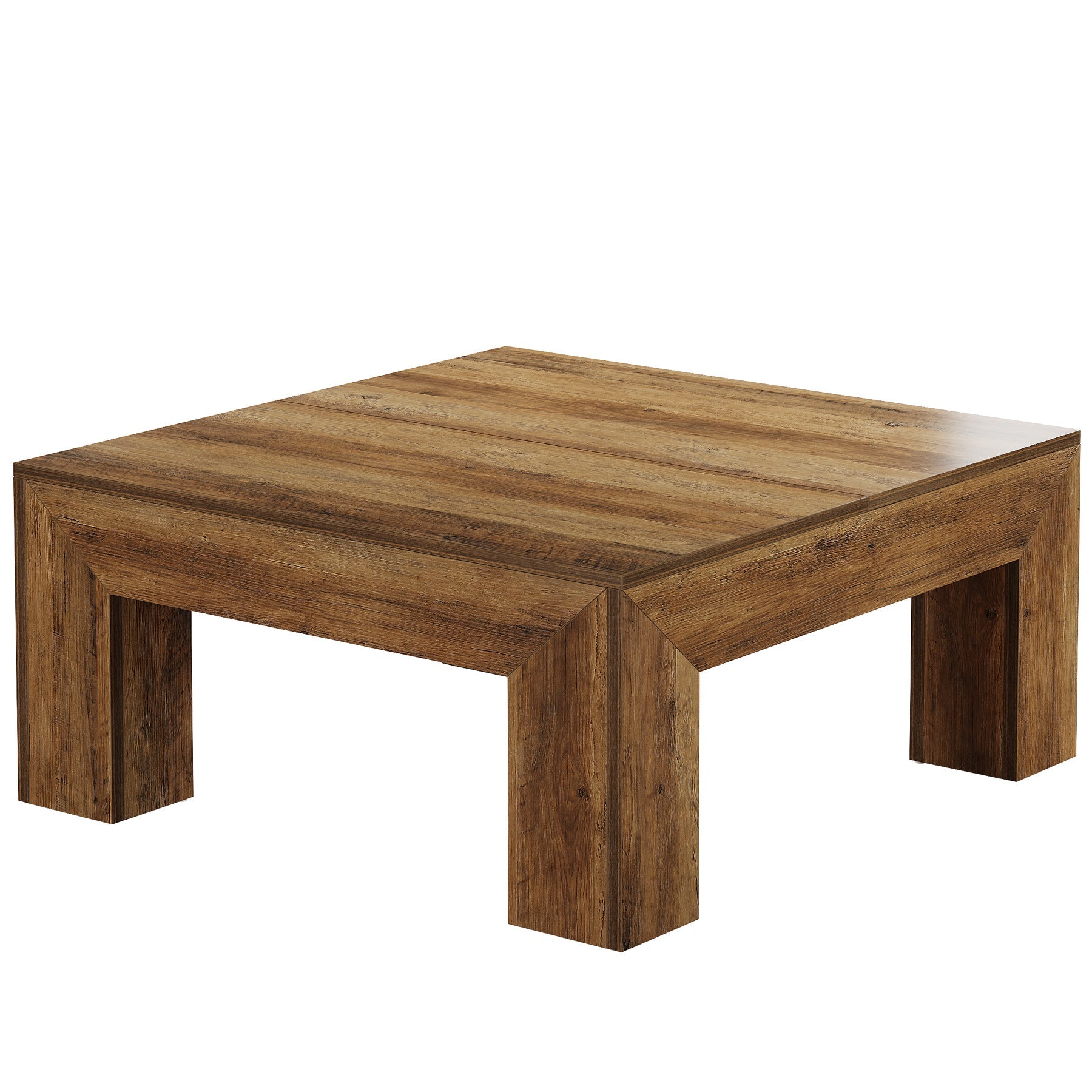 Tribesigns Table basse carrée de 100 cm Style campagnard