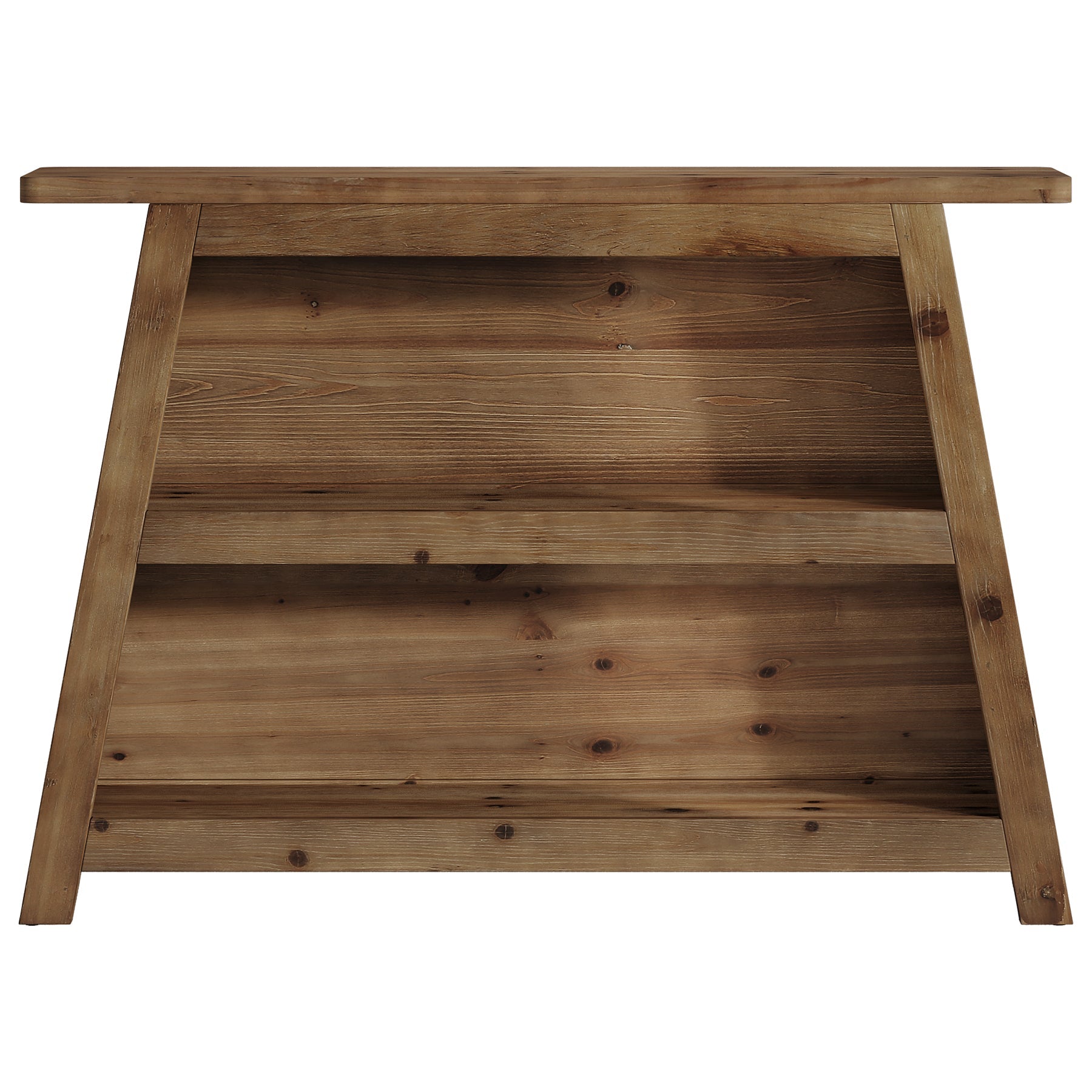Tribesigns Console en bois massif de 120 cm, Table d'entrée à 3 niveaux de style champêtre avec étagères