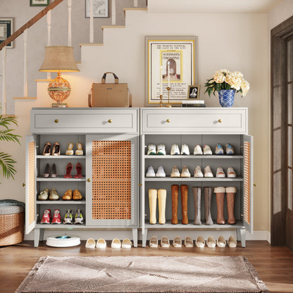 Tribesigns Étagère à chaussures, Armoire à chaussures d'entrée moderne avec étagère réglable